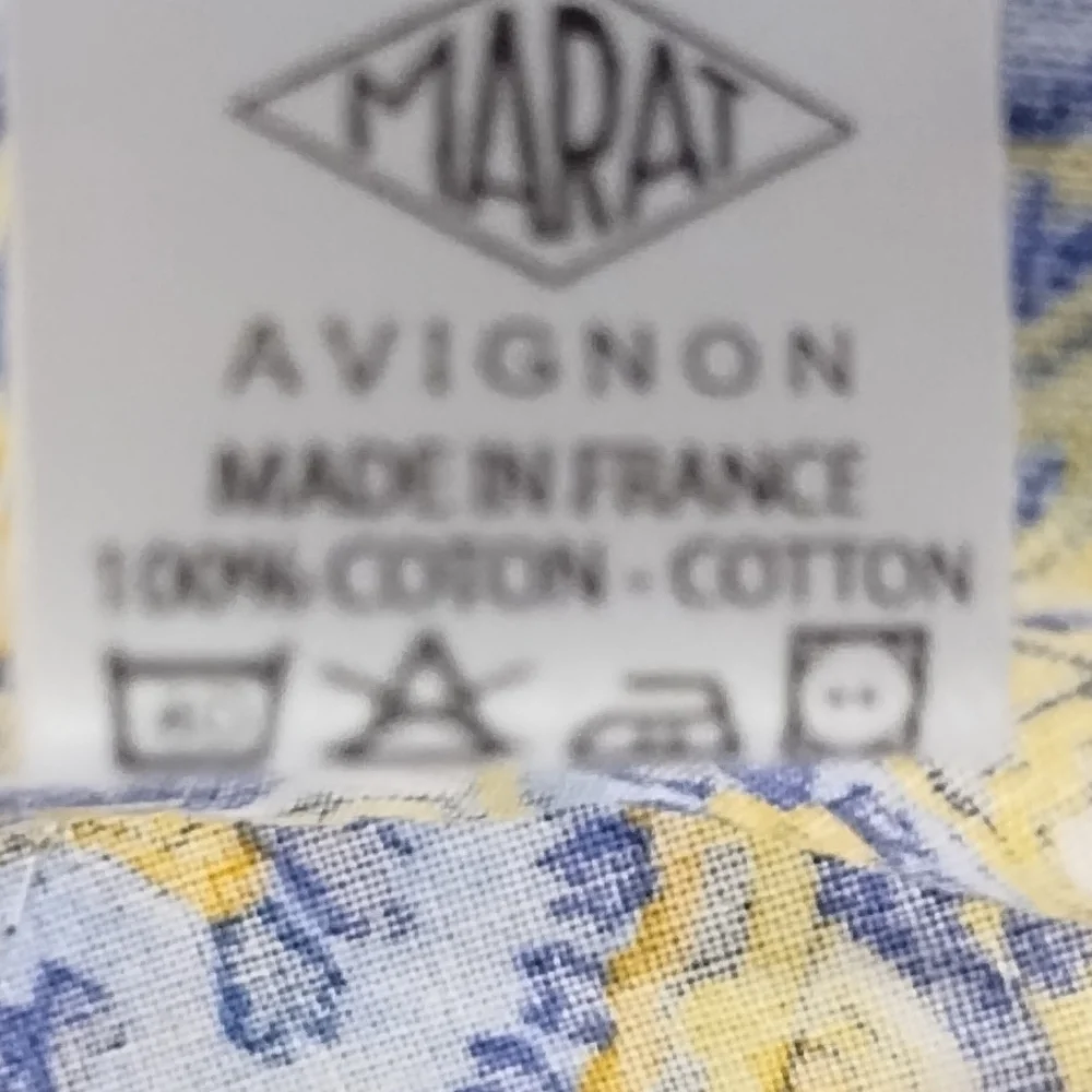 NWT Marat D' Avignon Blue and Yellow Floral Tablecloth